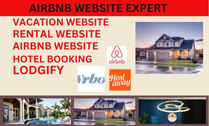 Gig Preview - Build vacation website, rental web, airbnb website, hotel booking web, lodgify