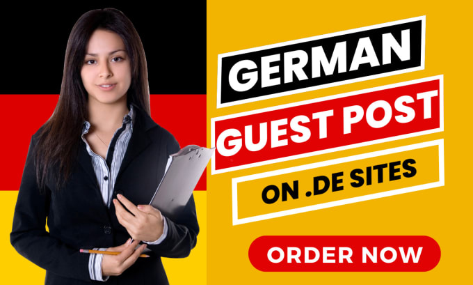 Gig Preview - Build SEO dofollow german guest post backlinks on high quality sites