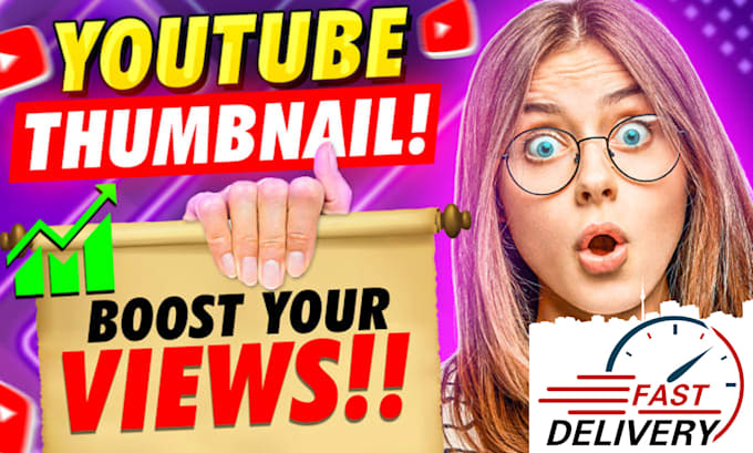 Gig Preview - Design amazing clickbait youtube thumbnail in 2 hours