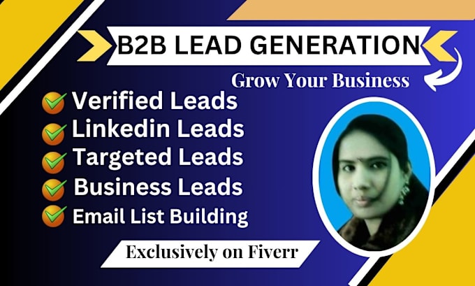 Gig Preview - Do b2b lead generation, business leads and email list building