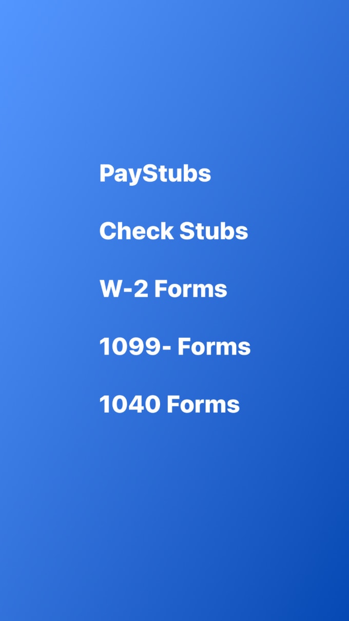 Bestseller - do stubs, paystubs, check stubs, w2 forms, 1099 and 1040 forms