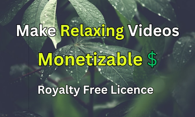 Gig Preview - Create relaxing music videos with royalty free music