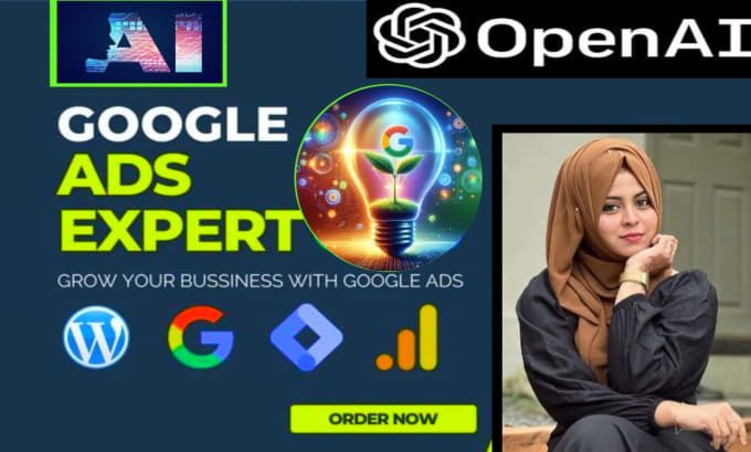 Gig Preview - Do ai google ads adwords PPC campaign using  artificial intelligence gpt4