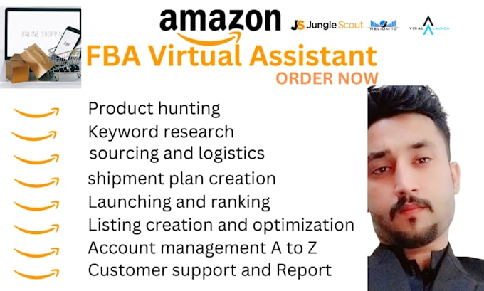 Gig Preview - Be your amazon virtual assistant for amazon fba private label