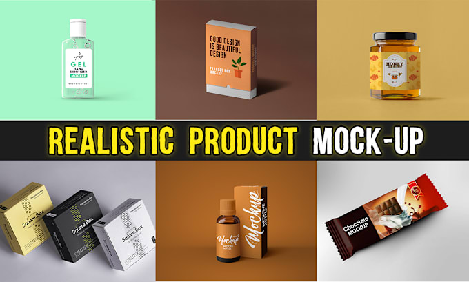 Gig Preview - Design realistic 3d product mockups with your packaging