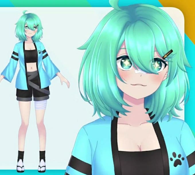 Bestseller - do 2d vtuber model, live2d vtuber model, anime model, live2d vtuber rigging,