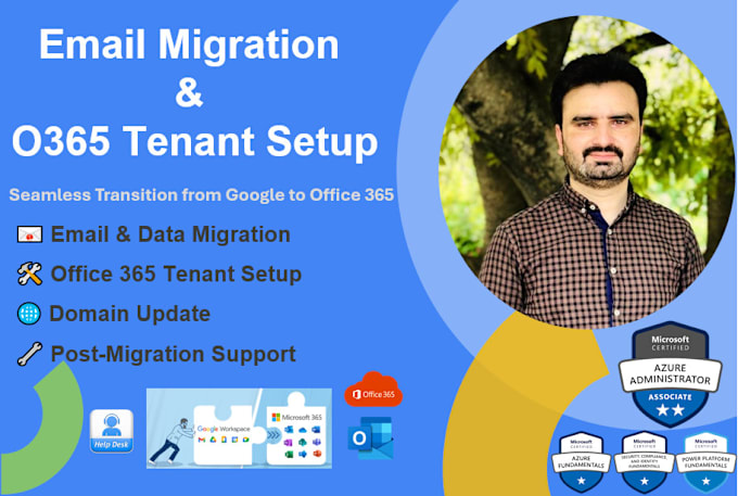 Gig Preview - Migrate emails from gsuite to o365