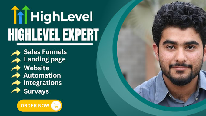 Gig Preview - Be your go high level funnel, go high level website builder