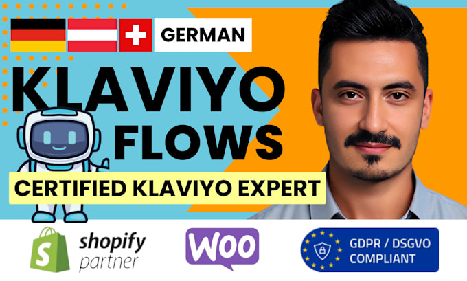 Gig Preview - Create german klaviyo flows automation for ecommerce, shopify, woocommerce