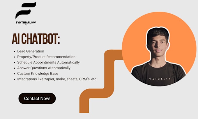 Gig Preview - Create advanced ai chatbot with various automations like zapier, airtable, etc