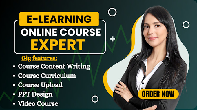 Gig Preview - Do online course creation, training course, ai course, curriculum research, ppt