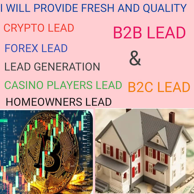 Gig Preview - Do lead generation, crypto lead, homeowners lead,forex lead