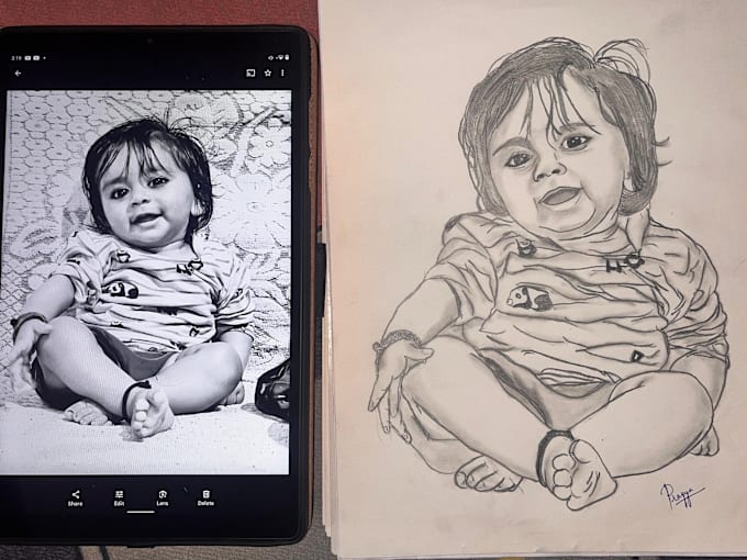 Bestseller - create custom hand drawn realistic portraits and sketches for you