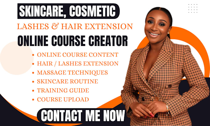 Bestseller - create online course content on cosmetic, eyelash, skincare, hair care, massage