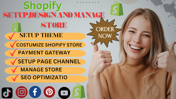 Gig Preview - Create, design, redesign shopify dropshipping store and store optimization