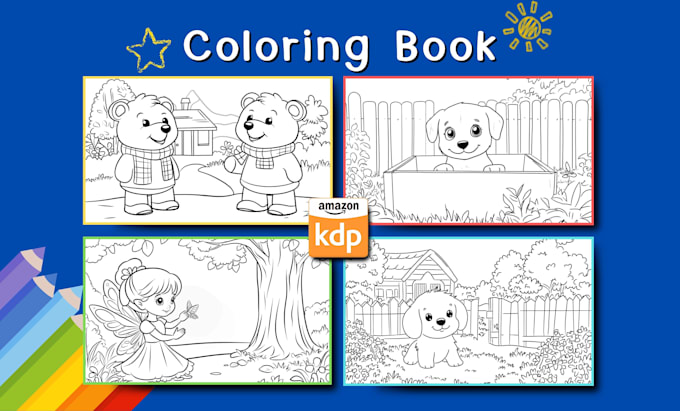 Gig Preview - Draw line art for coloring pages and kids activity book