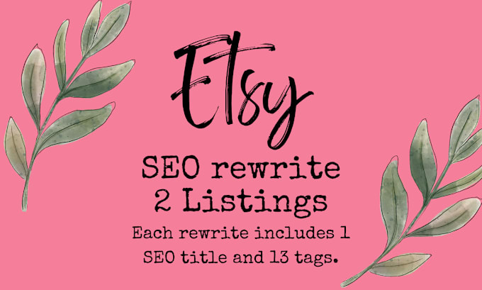 Gig Preview - Optimize your etsy SEO by writing your etsy titles and tags