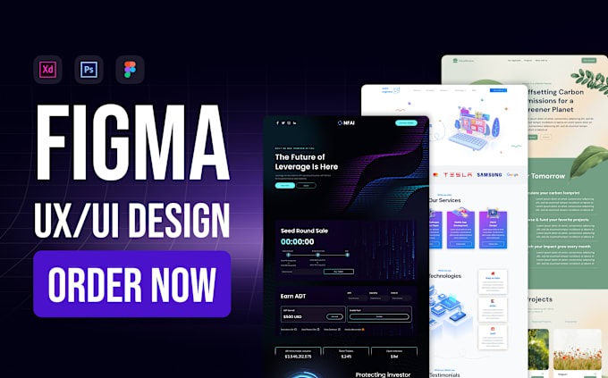 Gig Preview - Do UI UX design in figma landing page and website