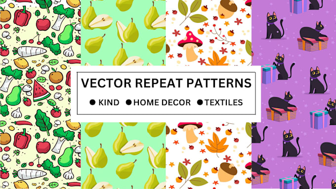 Gig Preview - Create seamless repeat vector patterns