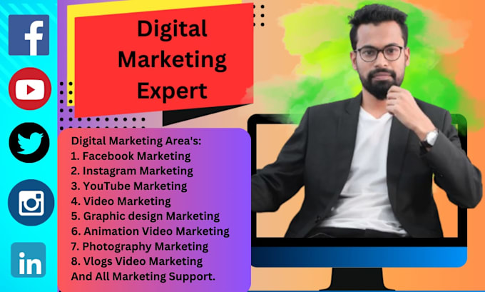 Gig Preview - Boost your online presence with expert digital marketing services