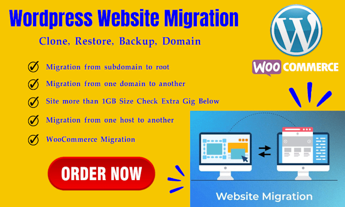 Gig Preview - Migrate, transfer or backup your wordpress website