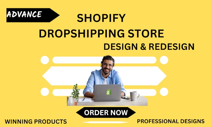 Gig Preview - Create a shopify dropshipping store or shopify website for your business