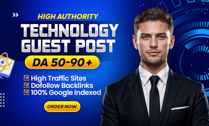 Gig Preview - Do tech guest posts, high da technology guest post, and dofollow backlinks