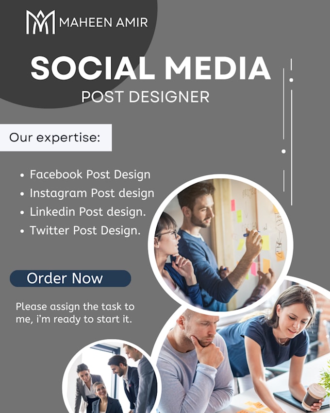 Gig Preview - Do creative social media post designs for business growth