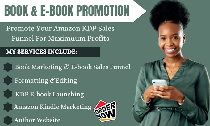 Gig Preview - Create and promote author website amazon kdp books ebook marketing sales funnel