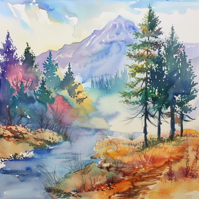 Bestseller - create a landscape watercolor painting