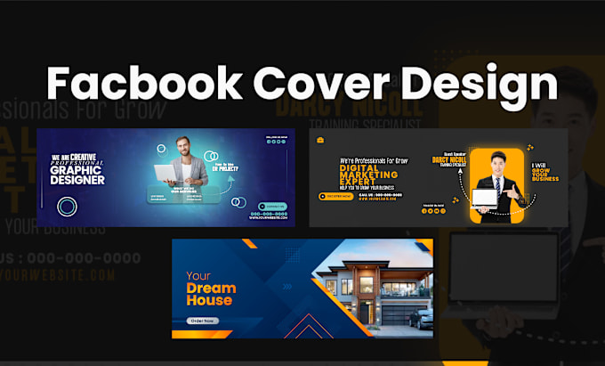 Bestseller - design facebook cover, youtube, twitter linked banner