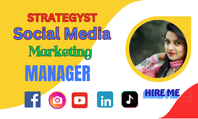 Gig Preview - Social media marketing manager and content creator for social media