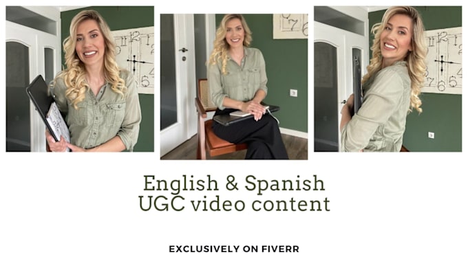 Gig Preview - Be your female ugc spokesperson for video ad