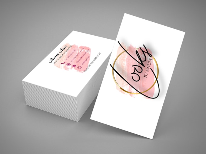 Gig Preview - Minimal luxury professional business card visiting card loyalty card