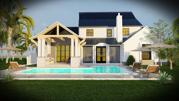 Gig Preview - Create realistic 3d rendering and 2d floor plan