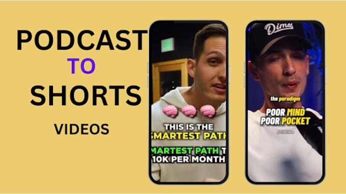 Gig Preview - Edit your podcast into engaging short form  video clips