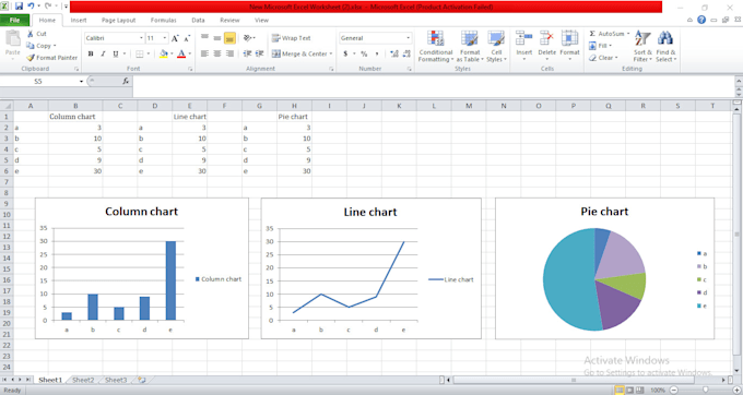 Gig Preview - Do simple excel chart