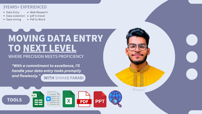 Gig Preview - Do fast data entry and power point,canva presentation