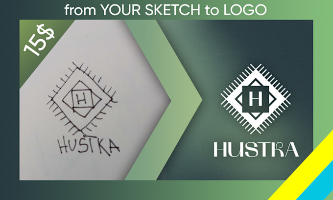 Gig Preview - Make a vector logo from your sketch or hand drawing