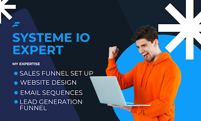 Gig Preview - Design systeme io sales funnel and landing page