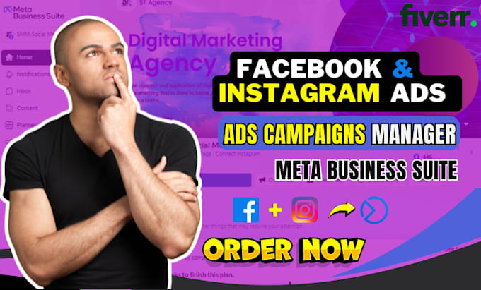 Gig Preview - Setup meta business suite ads  facebook ads   instagram ads campaigns manager