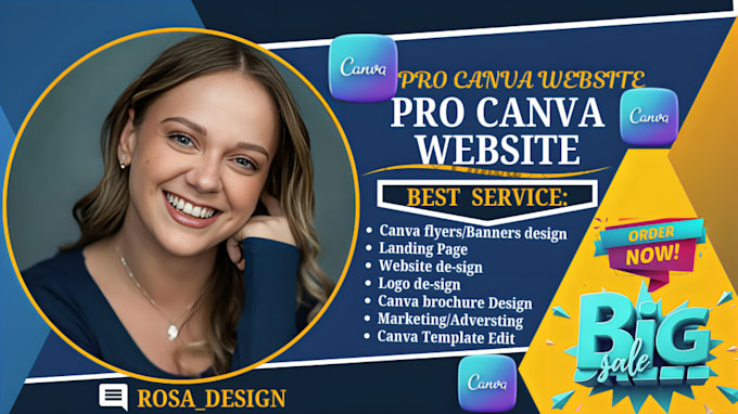 Gig Preview - Design canva website canva landing page website design landing page in canva pro