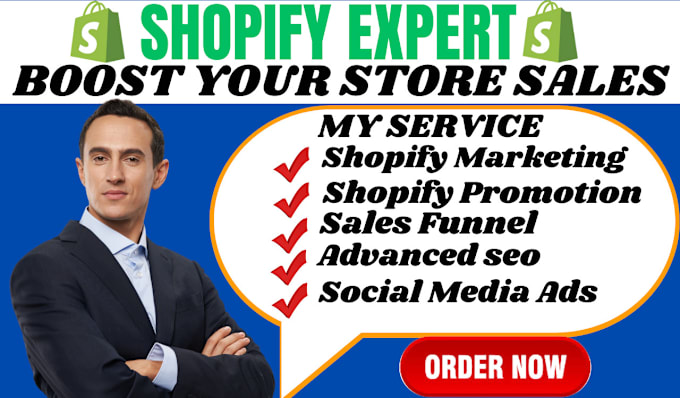 Gig Preview - Do ecommerce shopify dropshipping marketing etsy promotion to boost shopify sale