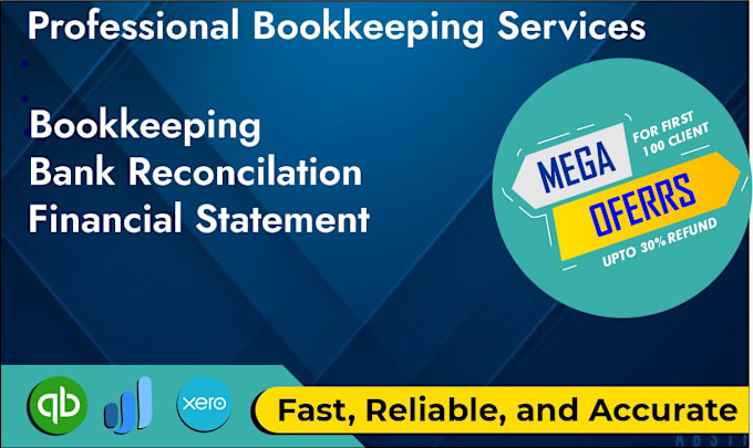 Gig Preview - Professional bookkeeping services with quickbooks online