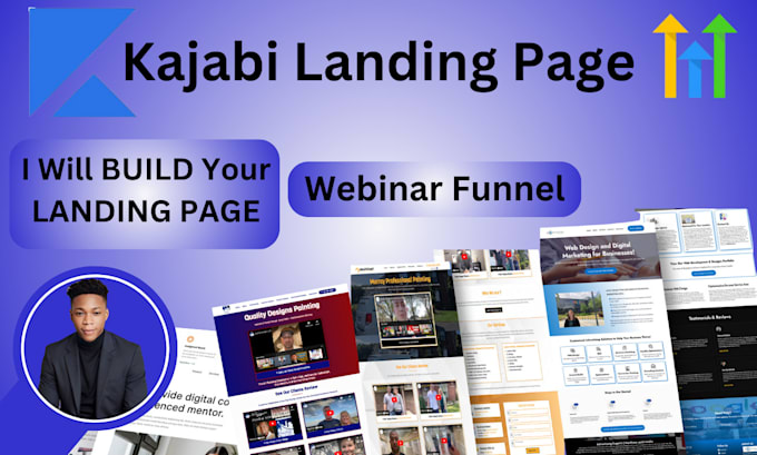 Gig Preview - Create landing page on kajabi, gohighlevel, clickfunnels, leadpages, samcart