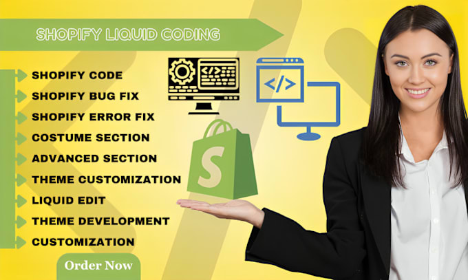 Gig Preview - Shopify bug fix shopify liquid developer fix shopify bugs custom liquid coding