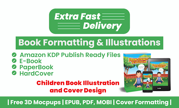 Gig Preview - Do children book formatting and layout design for kdp and ingramspark