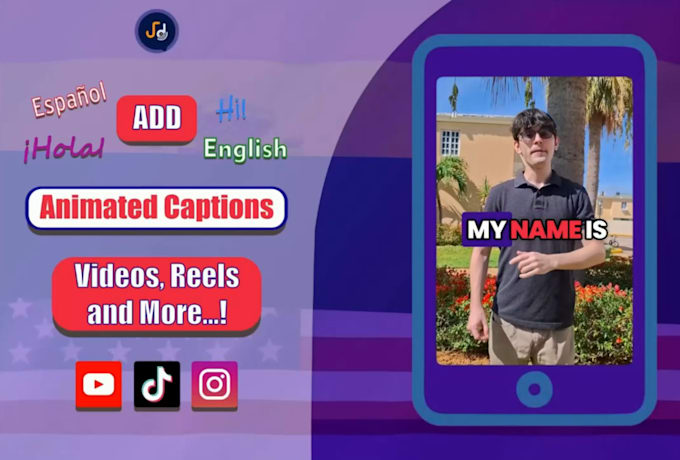 Gig Preview - Add animated subtitles to your videos in english and spanish