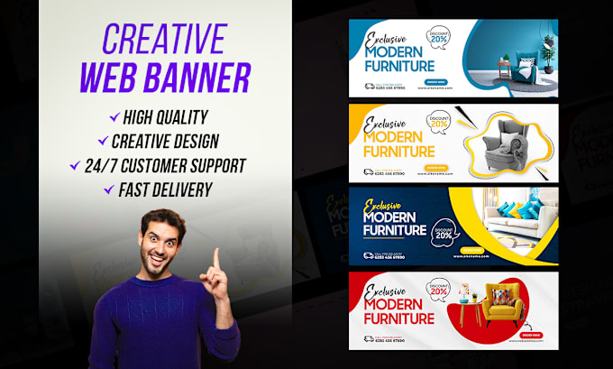 Gig Preview - Design high quality landing page and web banners