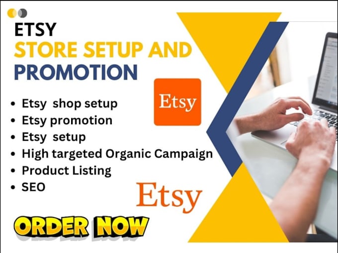 Gig Preview - Setup etsy shop with pod or digital products, do etsy promotions and etsy SEO